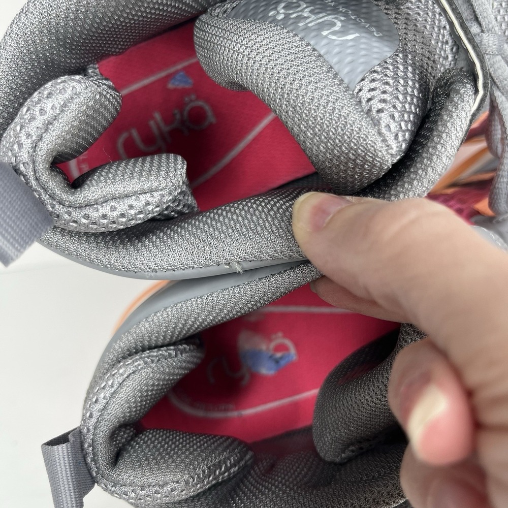 Ryka Devotion XT Mid Womens Size 10M Shoes Gray Orange Athletic Trainer Sneakers - Picture 12 of 13